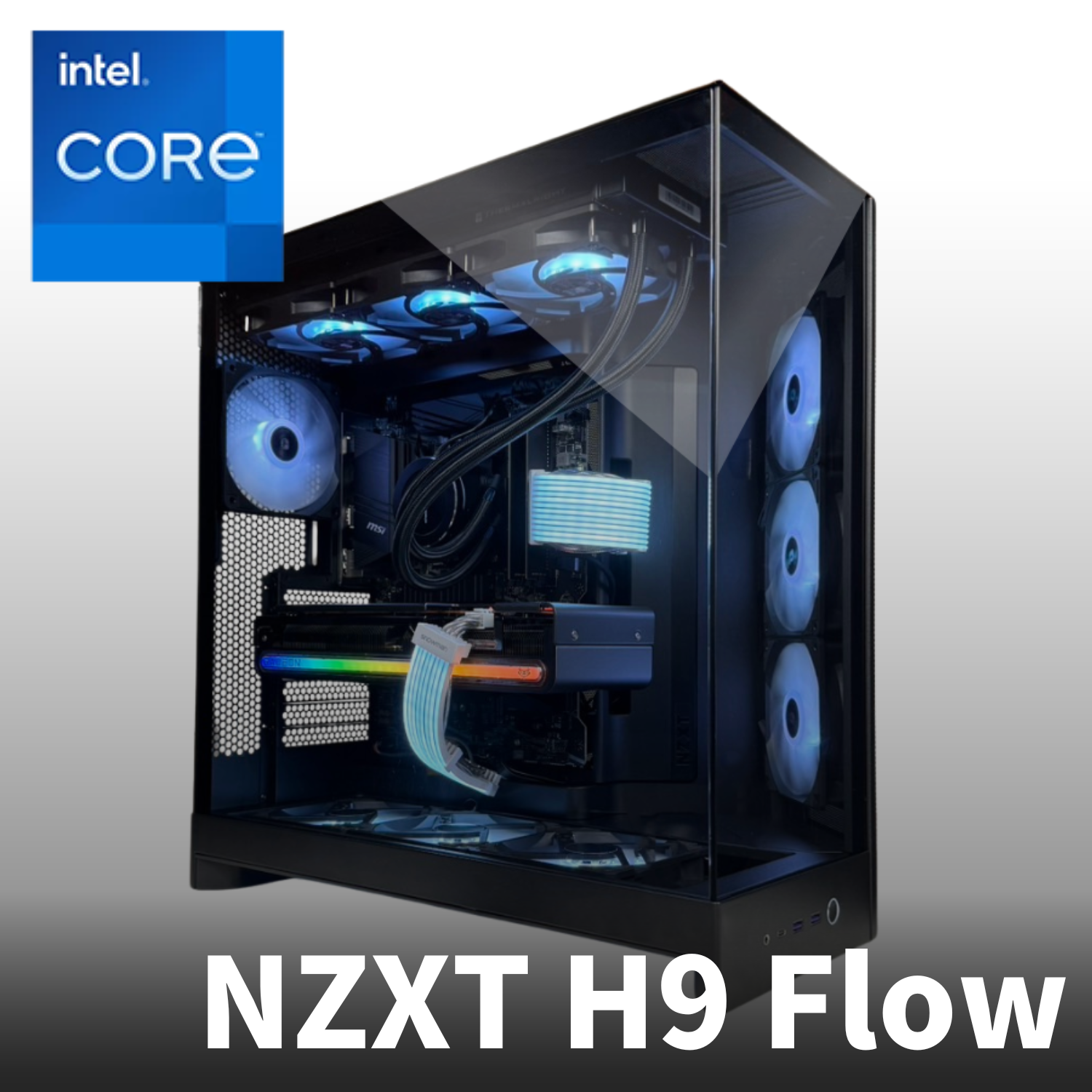 【Intel】NZXT H9 Flow Black.