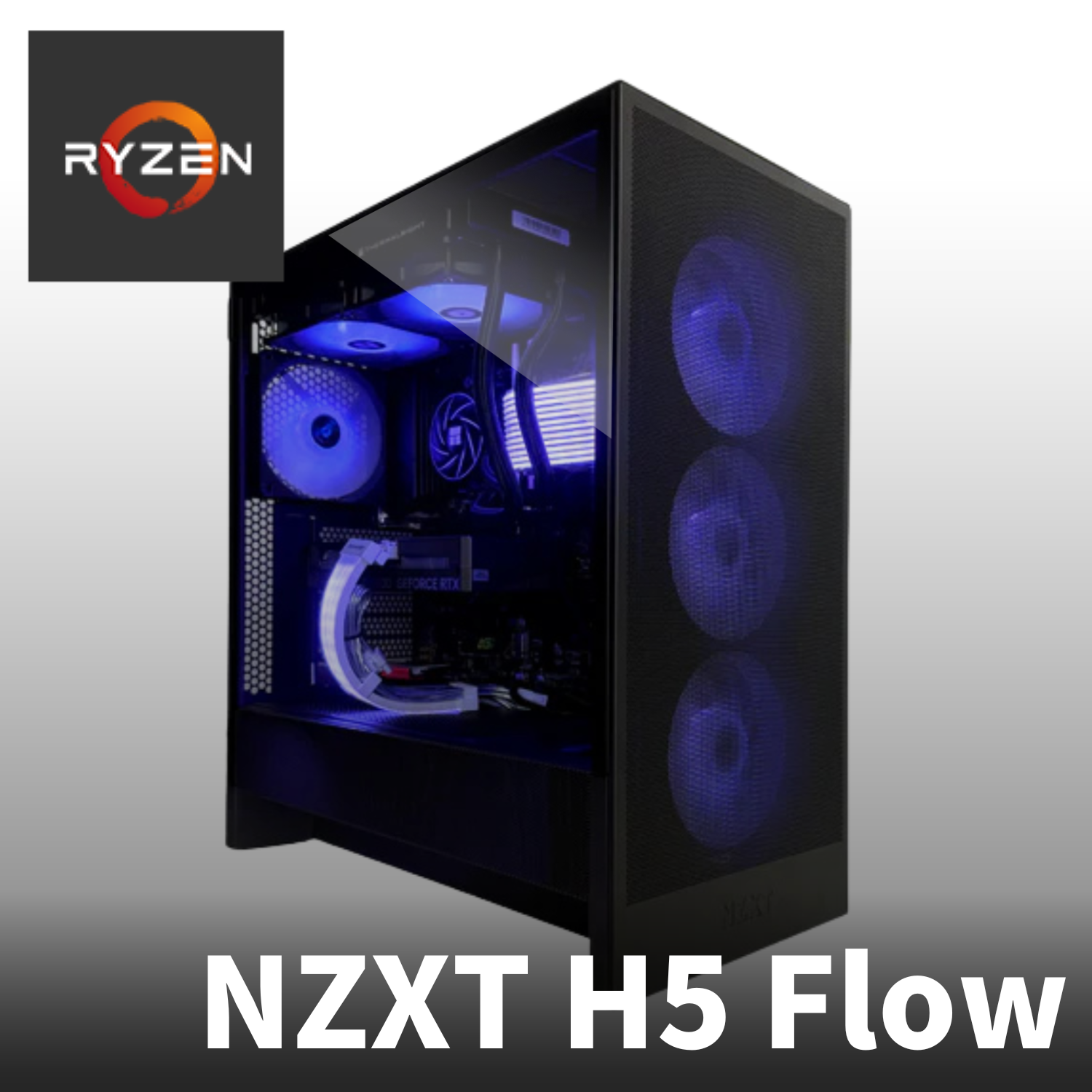 【Ryzen】NZXT H5 Flow Black.