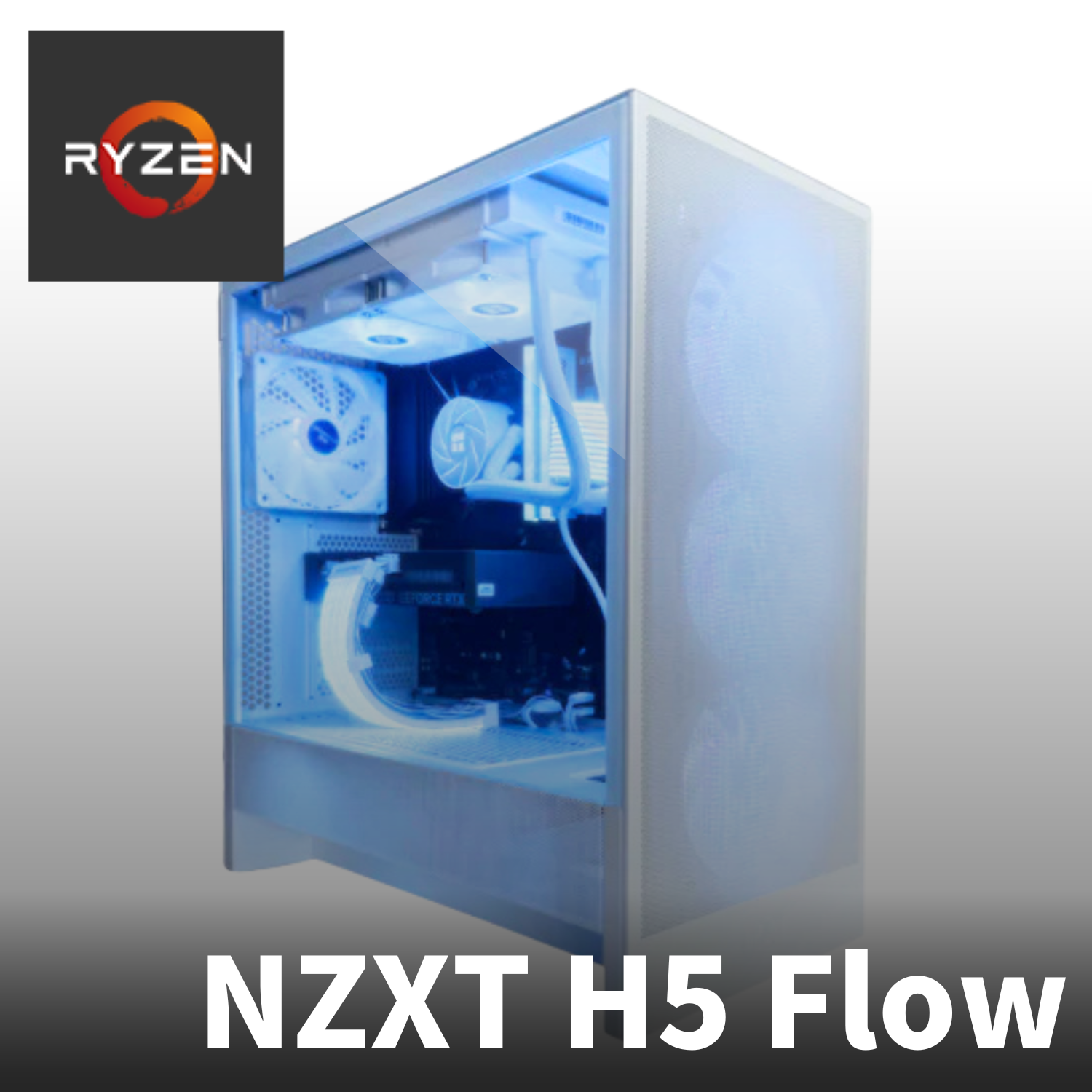 【Ryzen】NZXT H5 Flow White.