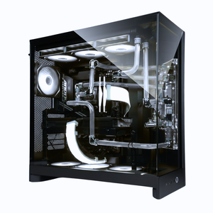 【本格水冷】アクリルパイプ×クリア冷却液ブラック