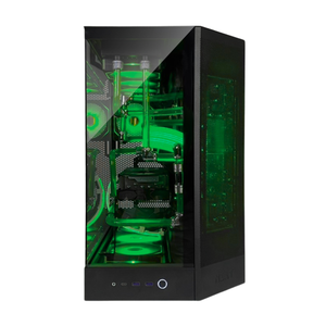 【本格水冷】アクリルパイプ×グリーン冷却液ブラック