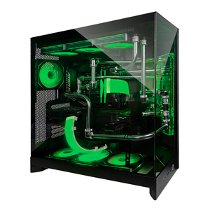 【本格水冷】ステンレスパイプ×グリーン冷却液ブラック