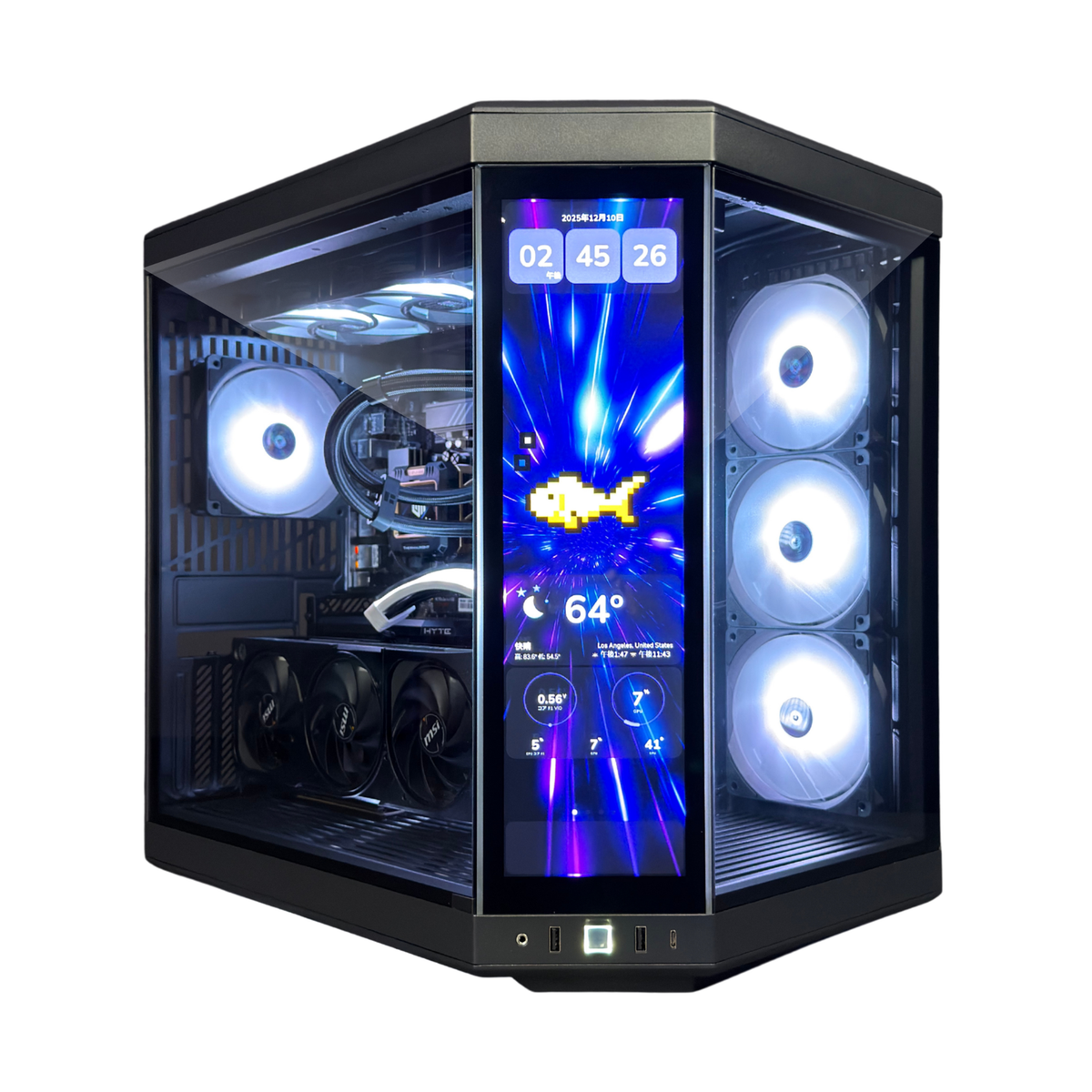 新品ケースゲーミングPC★RTX3080/Ryzen 7/SSD 512GB HYTE_Y70TI】Ryzen7 7800X3D × RTX 5070 Ti