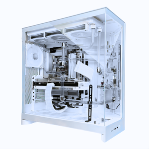 【本格水冷】アクリルパイプ×クリア冷却液ホワイト