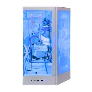 【本格水冷】アクリルパイプ×ブルー冷却液ホワイト