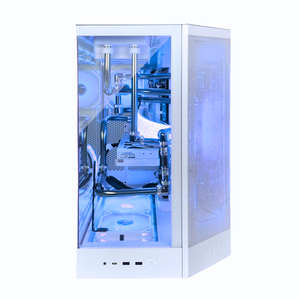 【本格水冷】ステンレスパイプ×ブルー冷却液ホワイト