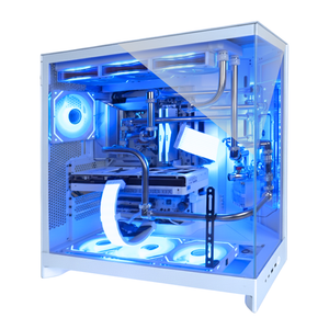 【本格水冷】ステンレスパイプ×ブルー冷却液ホワイト