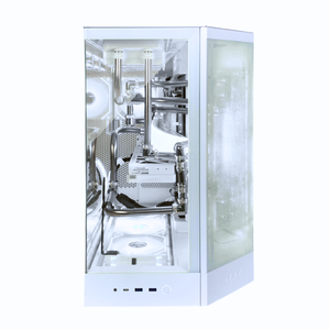 【本格水冷】ステンレスパイプ×クリア冷却液ホワイト