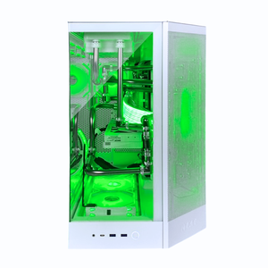 【本格水冷】ステンレスパイプ×グリーン冷却液ホワイト