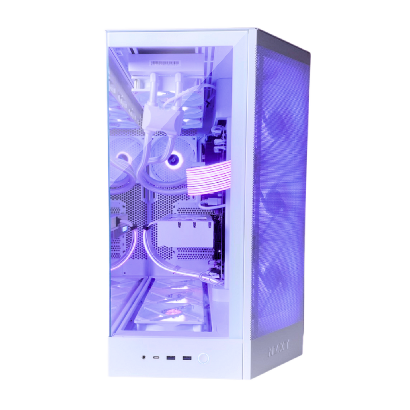 様どうか見つけてください。 PCケース　5700x3d 7800x3d Ryzen 7 7800X3DとCORSAIRのピラーレスケースで真っ白な